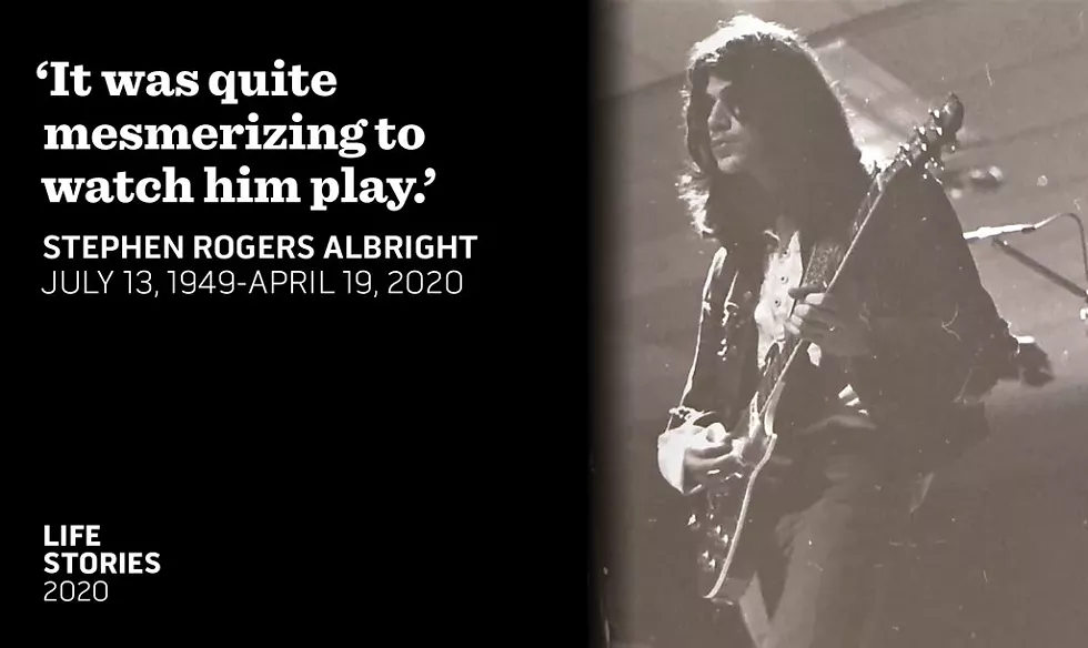 Stephen Albright at Burlington High School in 1971 - COURTESY OF TOM LITTLE