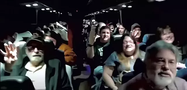 Trump supporters on the bus - SCREENSHOT