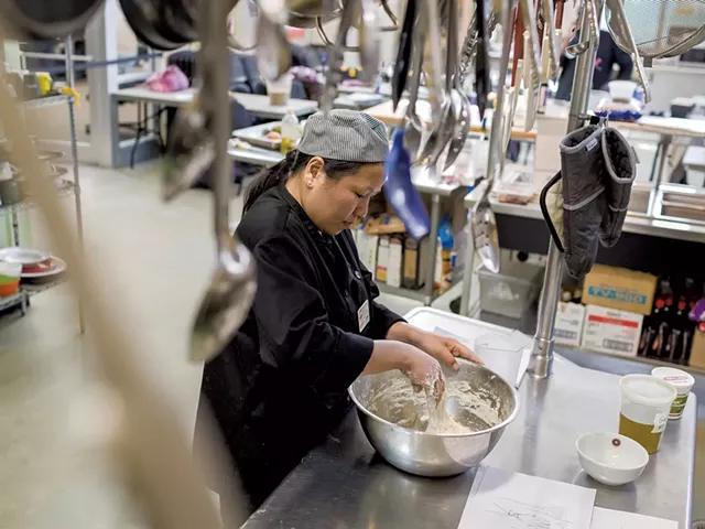 Maya Gurung-Subba as a student in the Community Kitchen Academy in 2018 - FILE: OLIVER PARINI