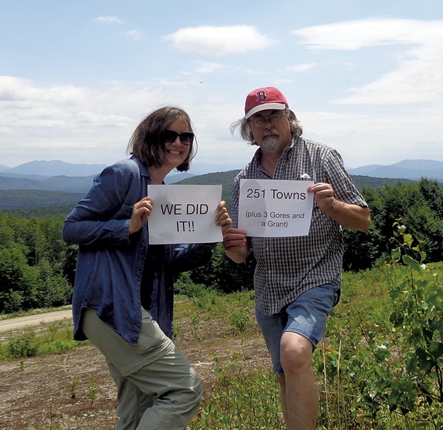 Eve Ermer and Scott Russell at Lewis Pond Overlook - COURTESY OF EVE ERMER AND SCOTT RUSSELL