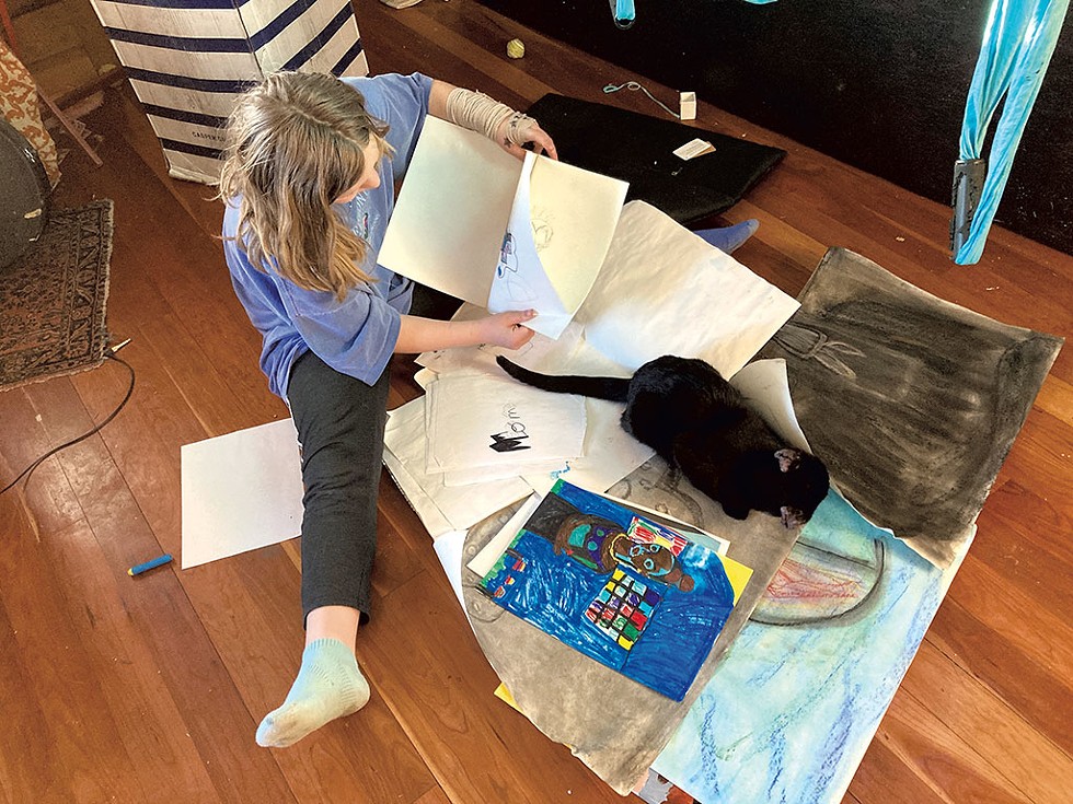 Destiny, 10, with Elmers the cat - CHELSEA EDGAR