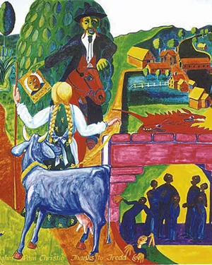Section of the mural at Vermont Law School - COURTESY OF SAM KERSON