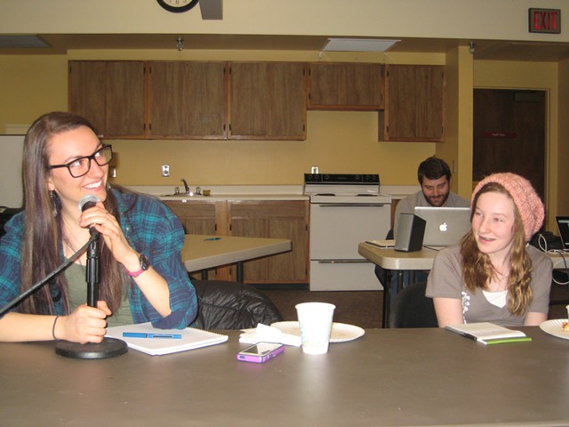 Aliya Schneider (left) and Catie Macauley sharing their punchlines - KYMELYA SARI