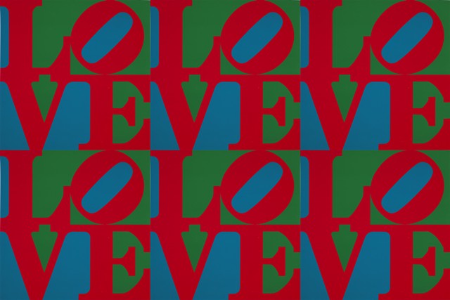 "LOVE," screenprint by Robert Indiana (multiplied by 6) - COURTESY OF FLEMING MUSEUM