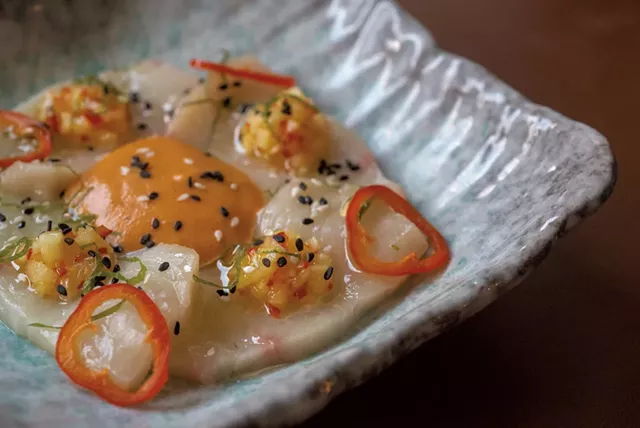 Hamachi crudo - JEB WALLACE-BRODEUR