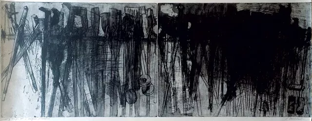 "Tongs 2" and "Dense Tongs" by Lynn Newcomb