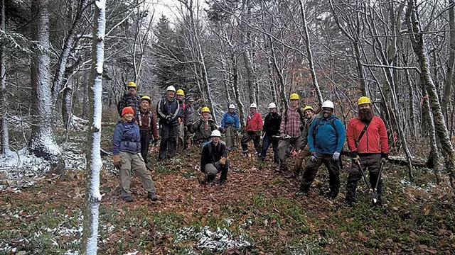 The group's volunteers doing trail work - COURTESY OF ANGUS MCCUSKER