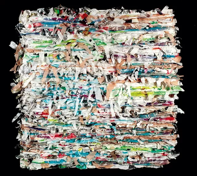 "China #9," inks on collaged paper