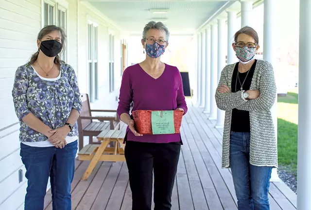 From left: Karen Tuininga, Linda Hamilton and Margaret Woodruff - LUKE AWTRY