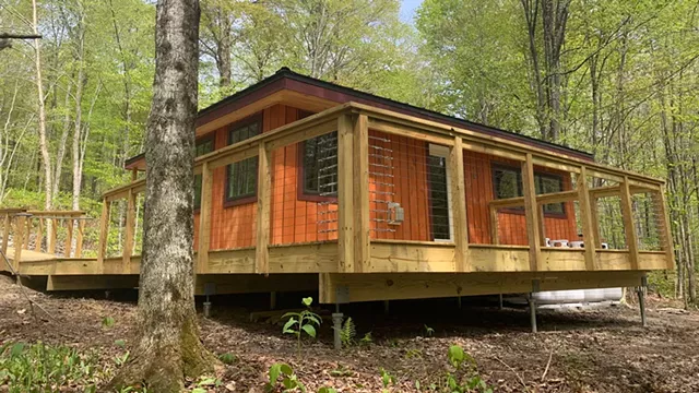 Chittenden Brook Hut, to which the Velomont Trail will connect - COURTESY OF VERMONT HUTS ASSOCIATION