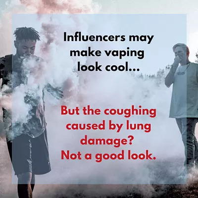 Meme created as part of a vaping messaging study - COURTESY OF UVM CANCER CENTER