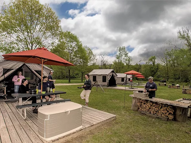 Great River Outfitters campsites on the garden grounds - COURTESY OF GREAT RIVER OUTFITTERS