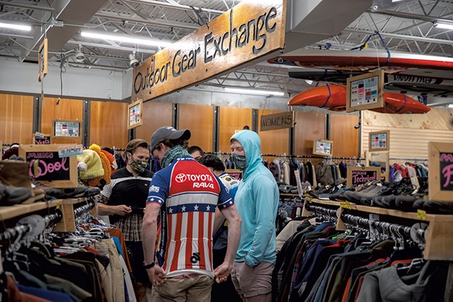 Shoppers at Outdoor Gear Exchange in Burlington - FILE: JAMES BUCK