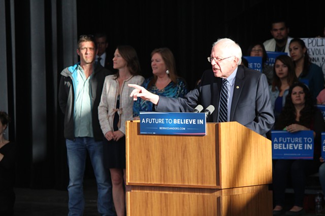 Sen. Bernie Sanders in Nevada in February - FILE: PAUL HEINTZ