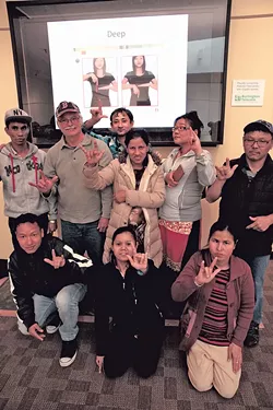 ASL class for Bhutanese at the Fletcher Free Library - MATTHEW THORSEN