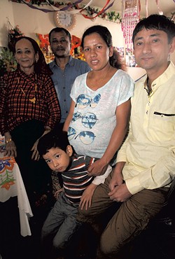 From left: Lachhi Karki, Indra Karki, Tulsa Gajurel, Chuda Karki; front: Anish Karki - MATTHEW THORSEN