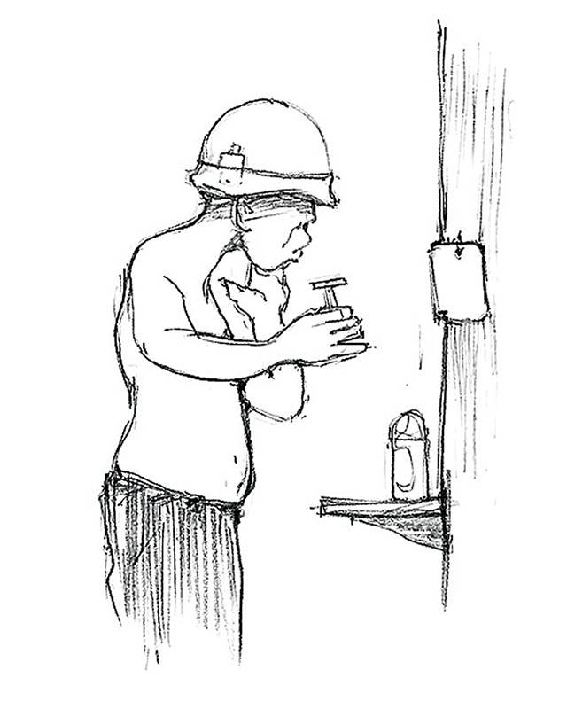 Cartoon by Jeff Danziger from Lieutenant Dangerous: A Vietnam War Memoir - COURTESY OF STEERFORTH PRESS