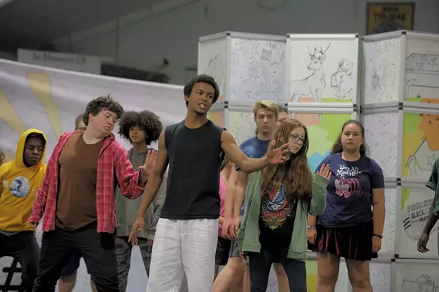 Yeshua Armbrister rehearsing with cast of Listen Up - STEVE LEGGE