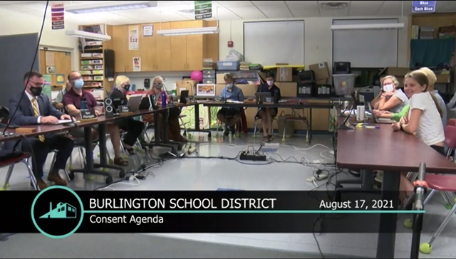 Screenshot of the Burlington school board - ALISON NOVAK ©️ SEVEN DAYS