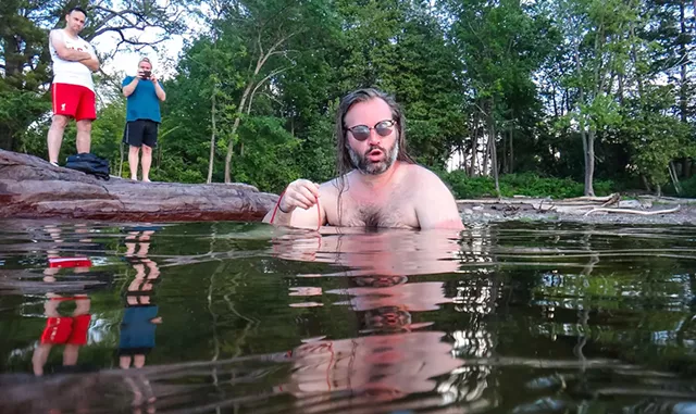 Tom Pearo recording underwater sounds for his "Love Wave" single - LUKE AWTRY