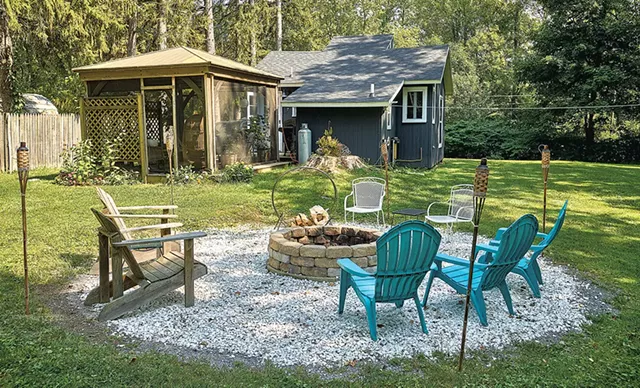 The firepit at Camp Hickory House - BEAR CIERI