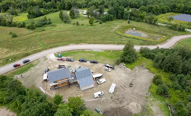 Aerial view of Phil and Debbie Gianelli's Hinesburg property - JAMES BUCK