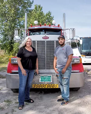 Pro Driver Training owners Liz Green and her son, Alex Johnson - LUKE AWTRY