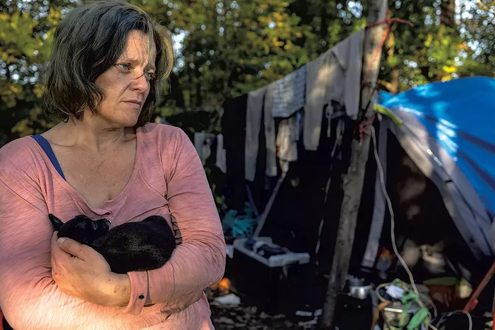Carol with her dog, Nibbler - JAMES BUCK