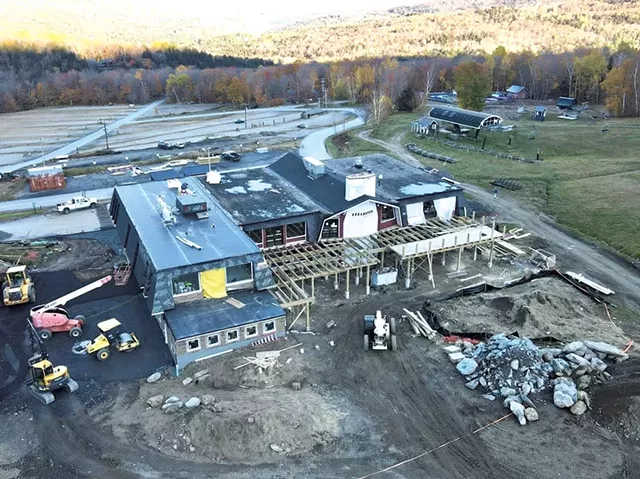 Construction at the Mount Ellen base lodge - COURTESY OF VERMONT ADAPTIVE SKI & SPORTS