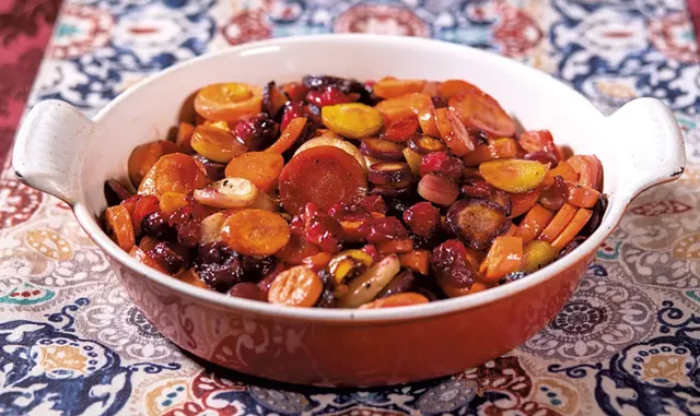 Carrots With Cranberries in a Maple-Cider Vinegar Glaze - ANDY BRUMBAUGH