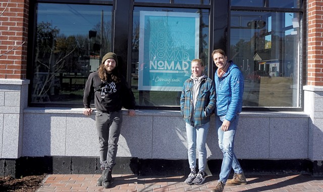 From left: Matthew Zuanich, Nicole Grinstead and Andrew Sepic of Nomad Coffee - COURTESY OF NOMAD COFFEE/TYLER PHILBROOK