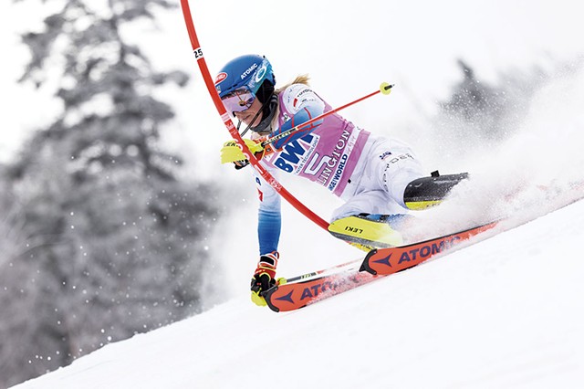Mikaela Shiffrin competing in the slalom - COURTESY OF U.S. SKI &amp; SNOWBOARD