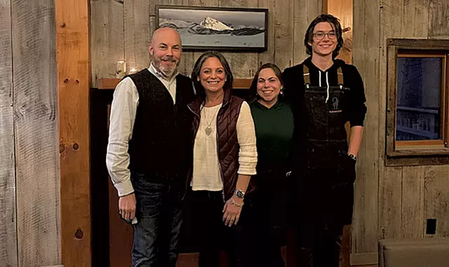 From left: Josh Bewlay, Nan Bewlay, Sidney Bewlay and Riley Schmidt of Alpino Vino - COURTESY OF JOSH BEWLAY