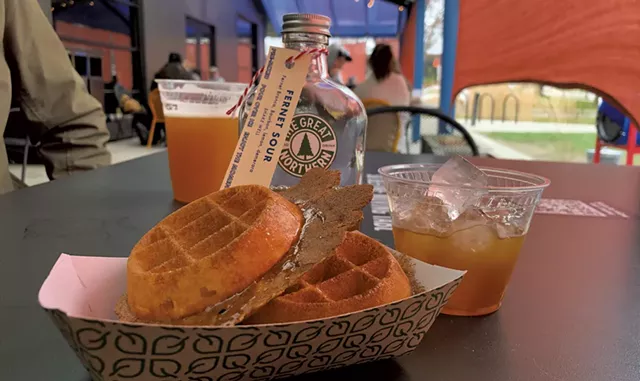 Waffles with a Fernet Sour at the Great Northern & Zero Gravity Craft Brewery - JORDAN BARRY