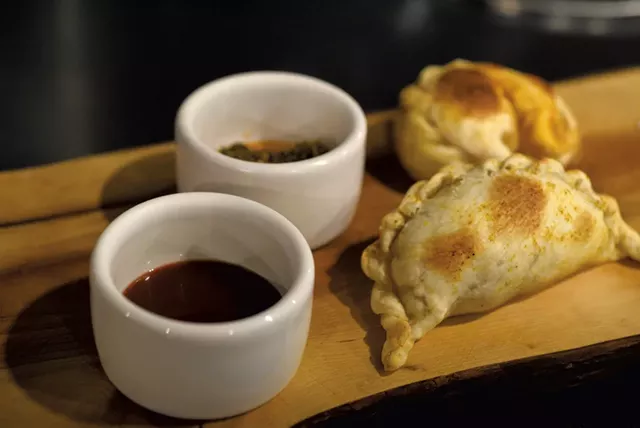 Paprika empanadas and sauces - JEB WALLACE-BRODEUR