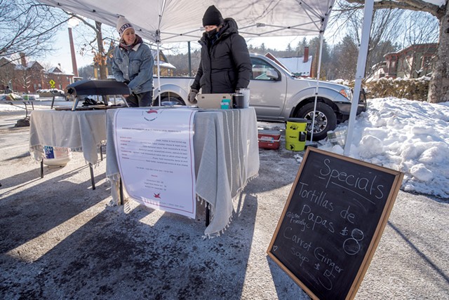 Catering's empanada stand at the Capital City Farmers Market - JEB WALLACE-BRODEUR
