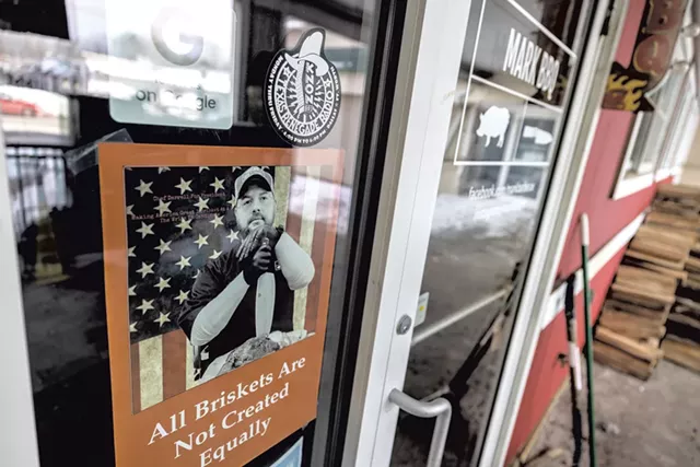 A poster showing Darrell Langworthy, owner of Heart n Soul restaurant - JAMES BUCK