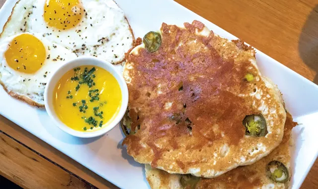 Cheddar-jalapeño pancakes - JEB WALLACE-BRODEUR