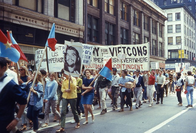 Antiwar protesters march in advance of the 1968 Democratic National Convention in Chicago. - DAVID WILSON