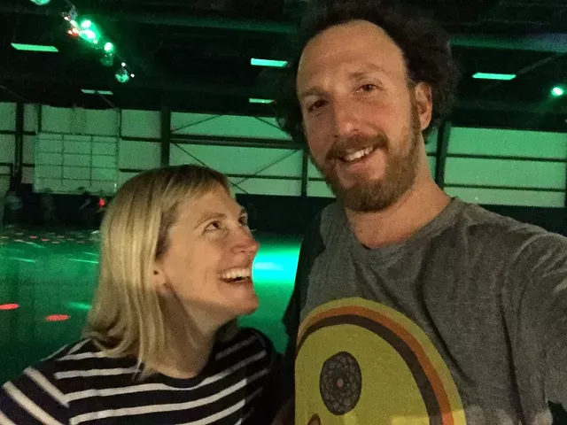 The happy couple at Skateland. Read more about their date in our February issue! - ANGELA ARSENAULT