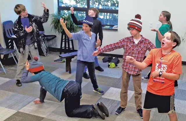 Sixth graders at Vermont Commons School