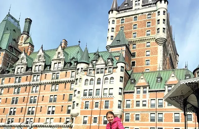 Mira in front of the Frontenac