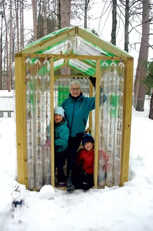 Elaine Coeyman with grandchildren Mila and Leo