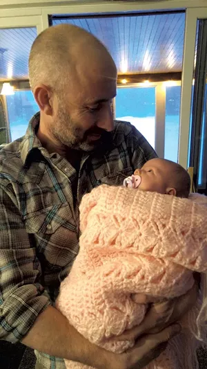 Sean Prentiss with daughter Winnie