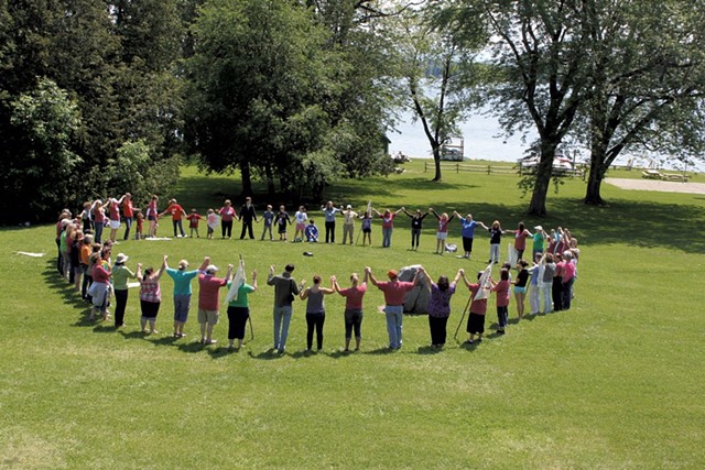 Camp Knock Knock's closing circle - COURTESY OF THE VNA OF CHITTENDEN AND GRAND ISLE COUNTIES