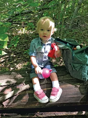 Virginia enjoys a snack break - COURTESY OF KRISTEN RAVIN