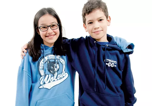 Lili, 11, South Burlington, and Quinn, 11, Burlington - SAM SIMON