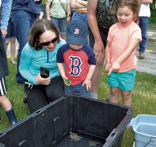 A family at the June turtle release - COURTESY OF ECHO