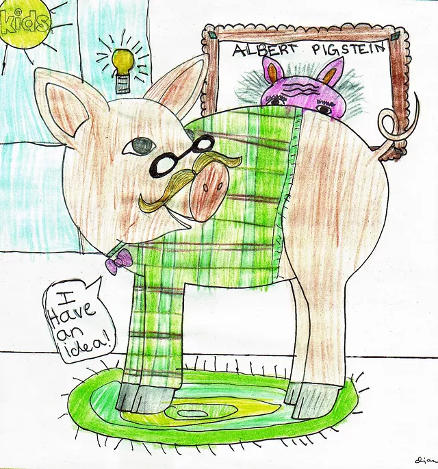 "Plaid Professor Pig"