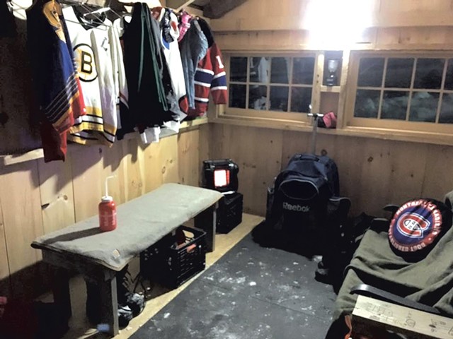 Inside the warming hut - COURTESY OF PATTY KELLY